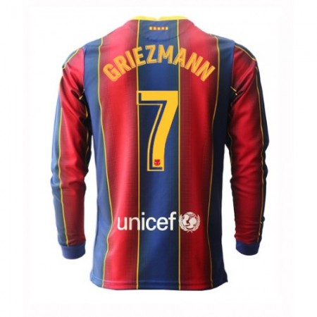 Billiga Fotbollströjor FC Barcelona Antoine Griezmann 7 Hemma tröja 2020/21 Långärmad